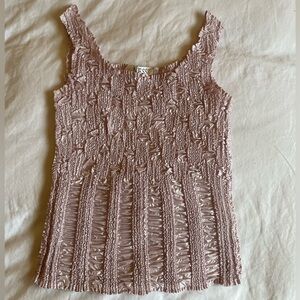 Pink Textured Sleeveless Dress